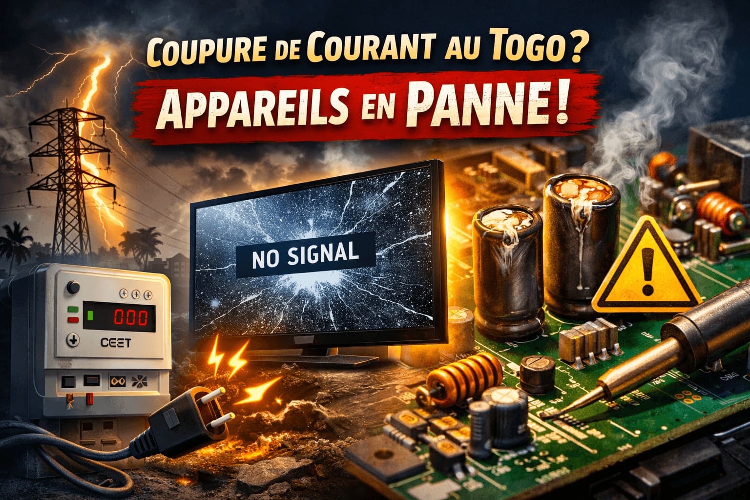 ⚡ Pourquoi vos appareils électroniques tombent en panne après une coupure de courant au Togo ?