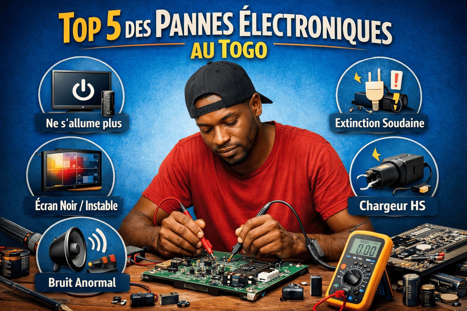 Top 5 des pannes électroniques les plus fréquentes au Togo (et les composants à remplacer)