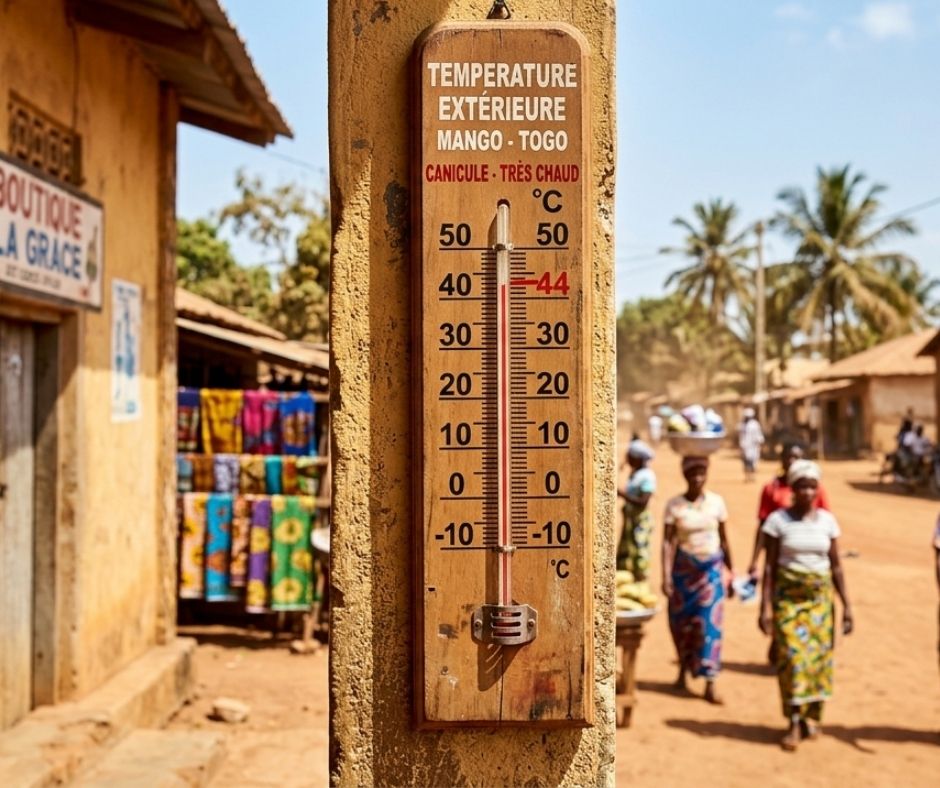 Thermomètre indiquant une température élevée